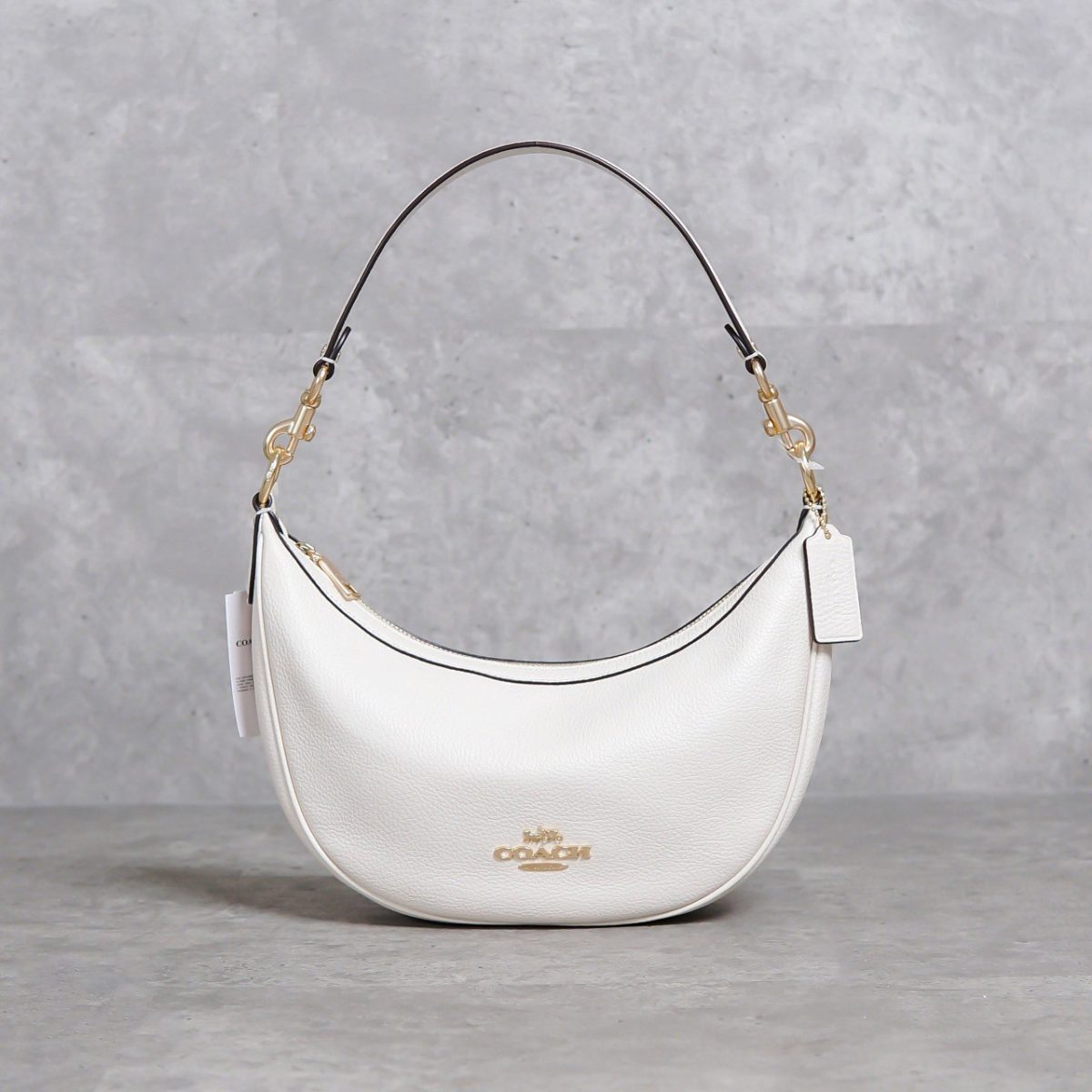 COACH WHITE HOBO BAG WITH LONG STRAP