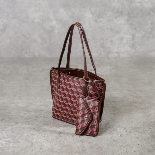 CHRISTY NG MONOGRAM PATTERN BROWN TOTE BAG