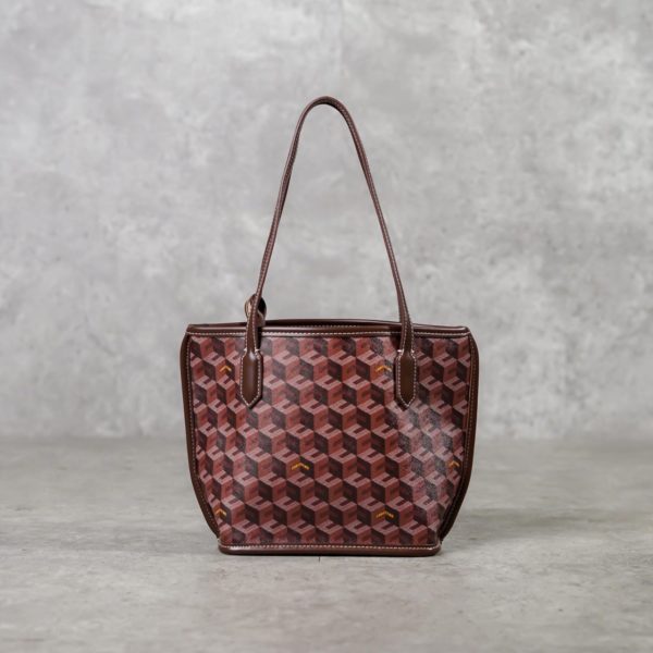 CHRISTY NG MONOGRAM PATTERN BROWN TOTE BAG MINI