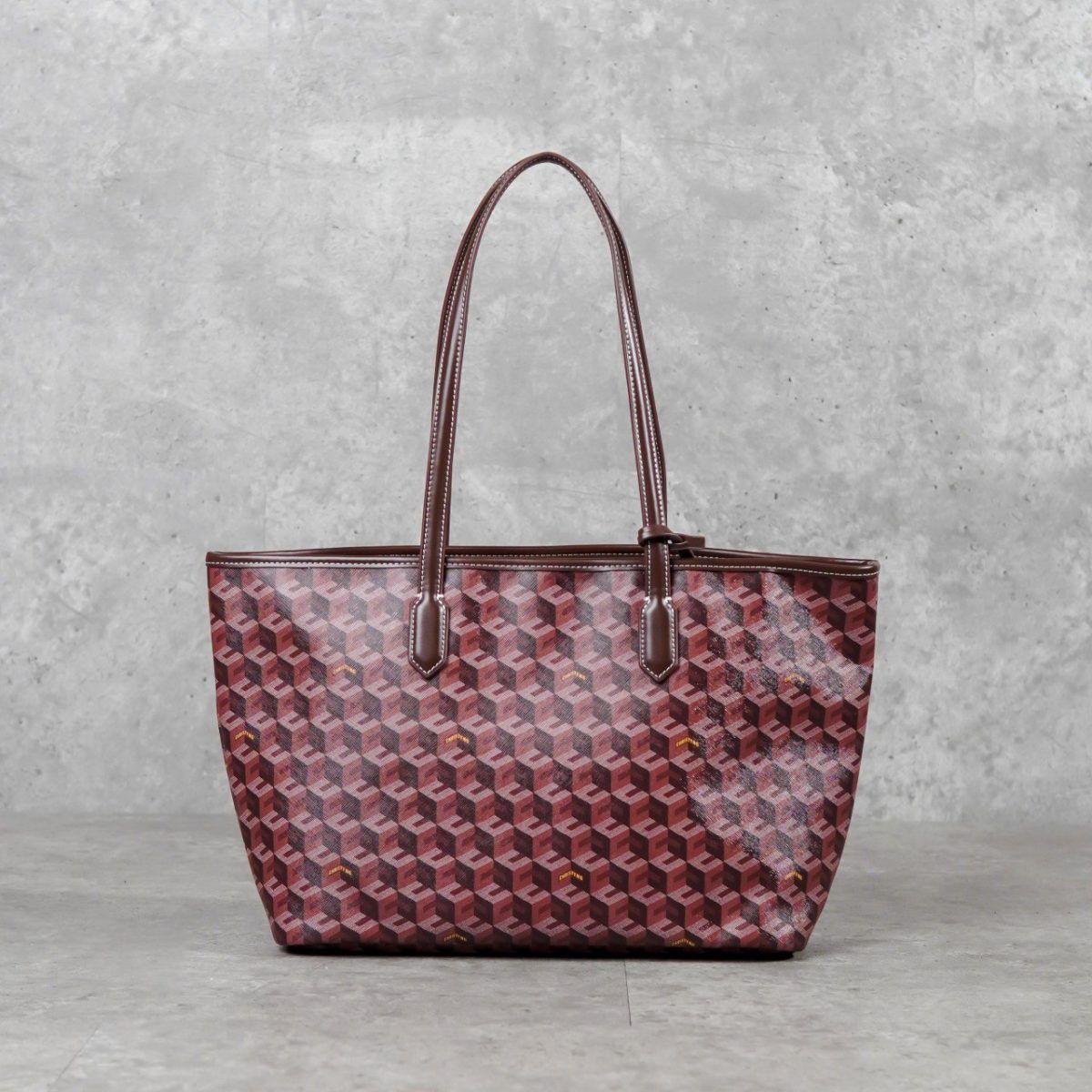 CHRISTY NG MONOGRAM PATTERN BROWN TOTE BAG