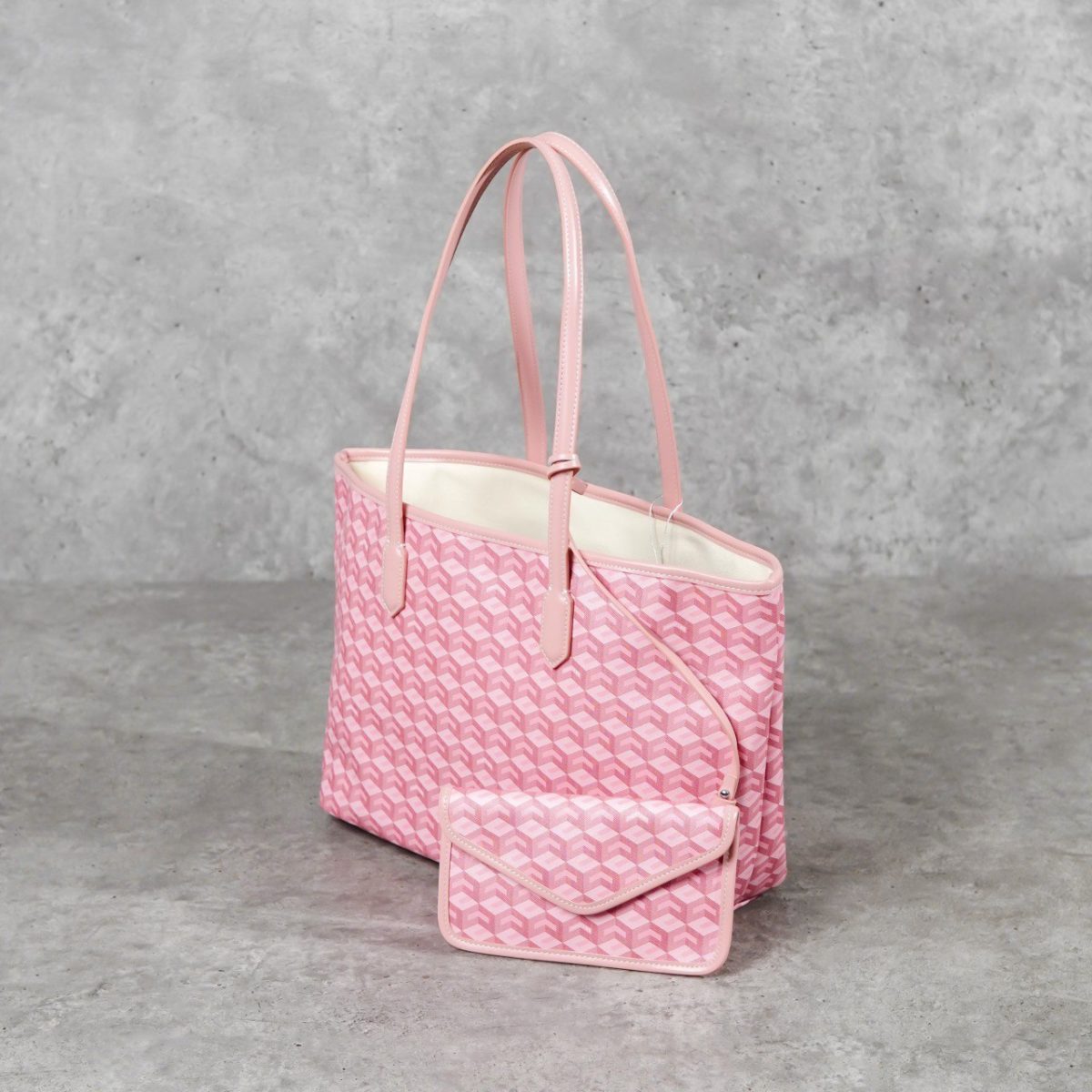 CHRISTY NG MONOGRAM PATTERN PINK TOTE BAG