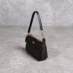 COACH DARK BROWN BLACK GHW HOBO BAG