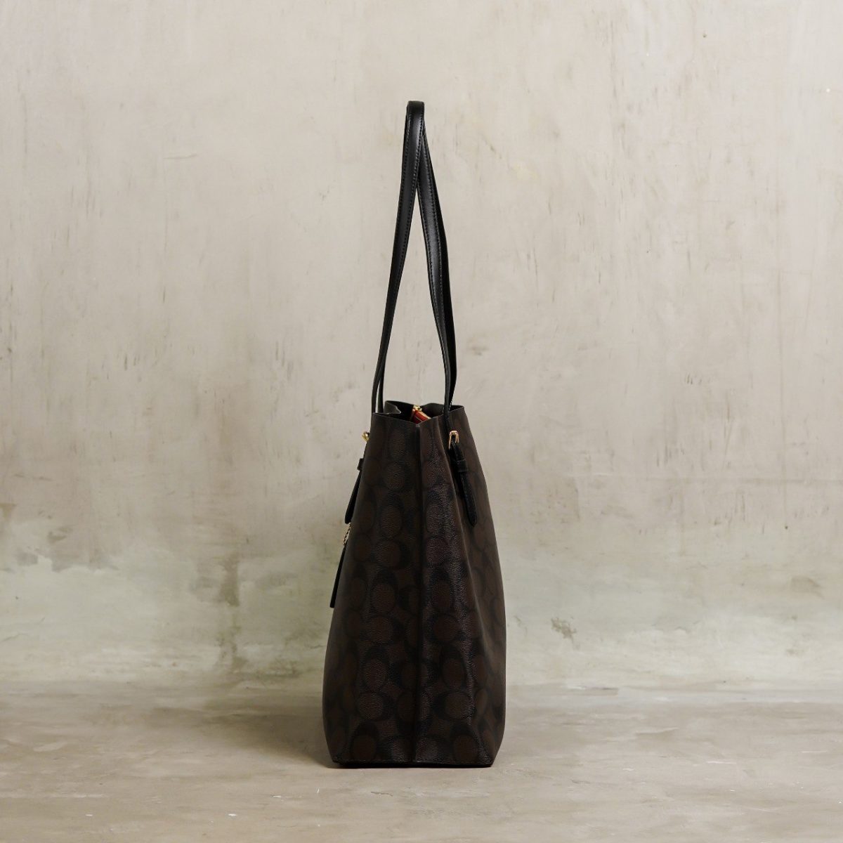 COACH DARK BROWN BLACK BAG