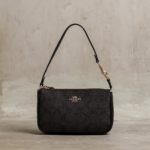 COACH DARK BROWN BLACK GHW HOBO BAG