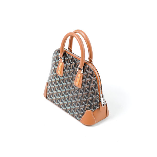 GOYARD BLACK TAN TOP HANDLE BAG