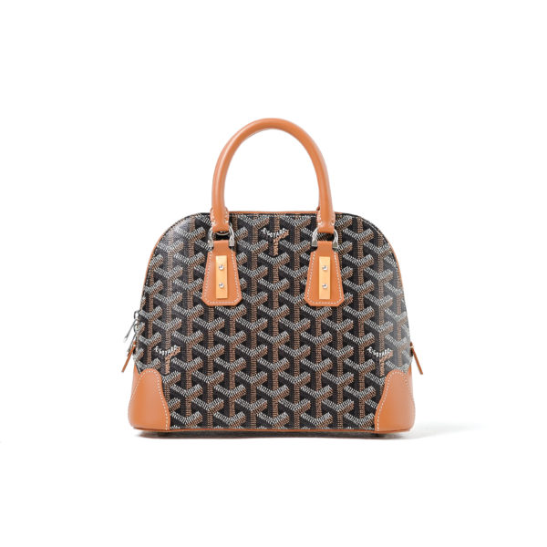 GOYARD BLACK TAN TOP HANDLE BAG