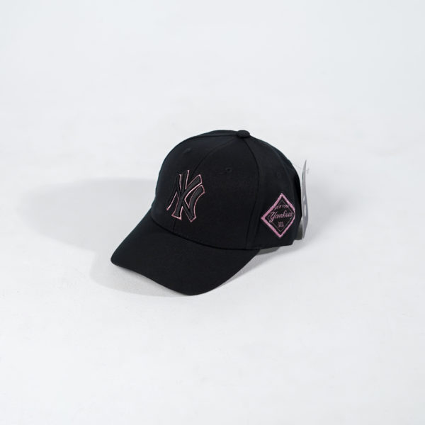 MLB NY OUTLINE YANKEES PINK BLACK CAP
