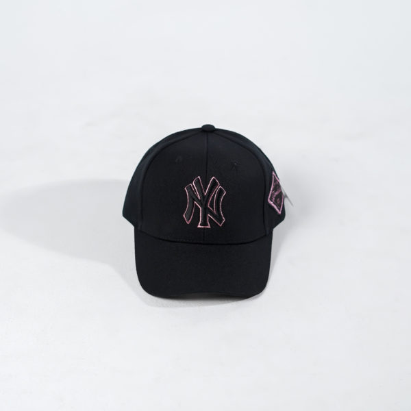MLB NY OUTLINE YANKEES PINK BLACK CAP