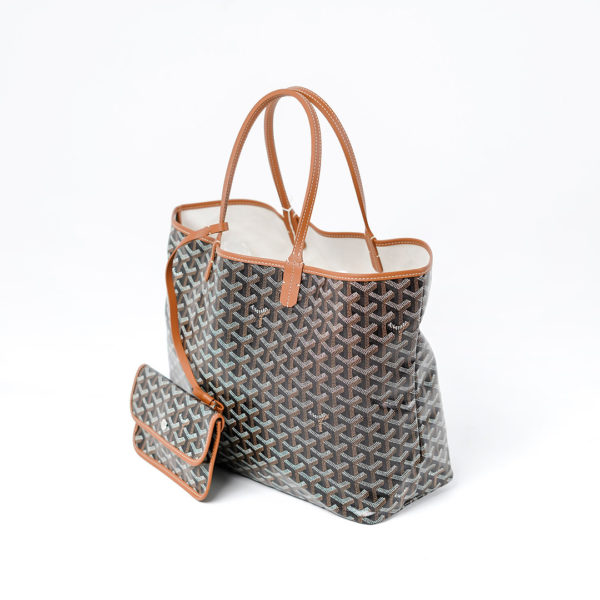 GOYARD BLACK TAN TOTE BAG