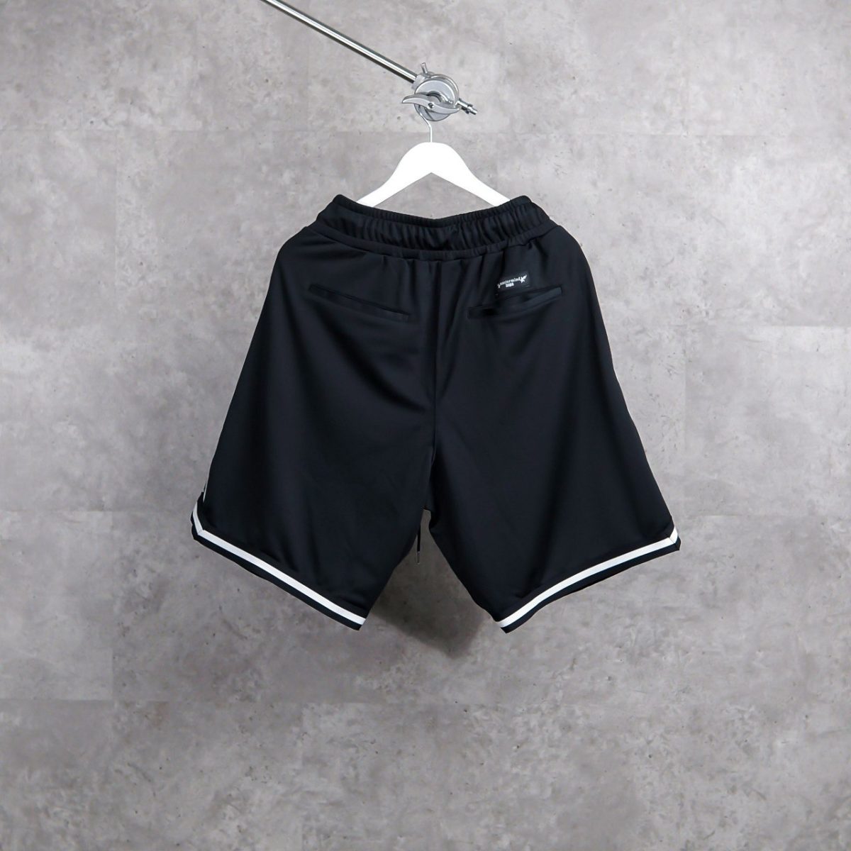 MASTERMIND X BAPE BAND TAPE SIDE BLACK SHORT PANTS