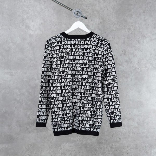 KARL LAGERFELD WHITE BLACK CARDIGAN