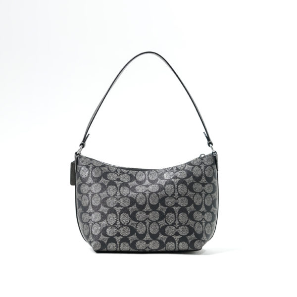 COACH BLACK SILVER SHOULDER BAG WITH LS