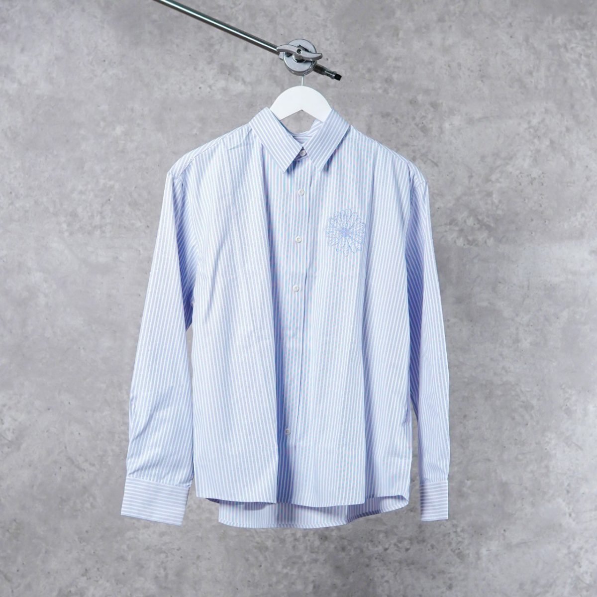 MARDI MERCREDI STRIPE WHITE GREY LONG SHIRT